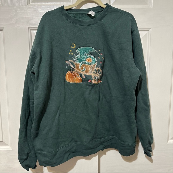Enchanted Oddities Tops - Enchanted Oddities Harvest Dragon Embroidered Sweatshirt XL bookish cozy lounge